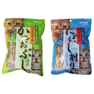 Pet Best 海洋帝國薄切低鹽柴魚片，貓咪健康零食，富含Omega-3，獨立包裝保鮮, 50g, 2個, 綜合口味組