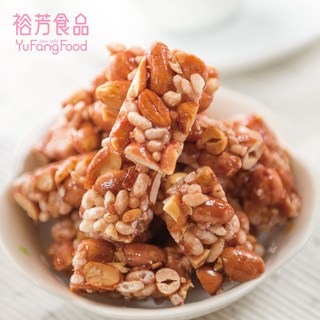 裕芳食品米香花生酥台灣在地花生酥脆米香獨立包裝傳統工法製作安心美味, 1個