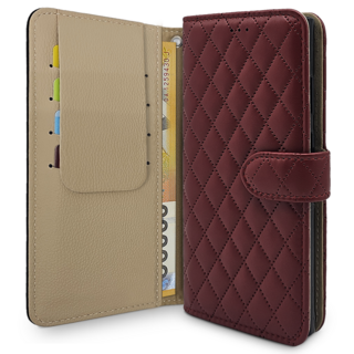 아리움 헤리스 퀼팅 지갑형 카드 분실방지 덮개 다이어리 케이스