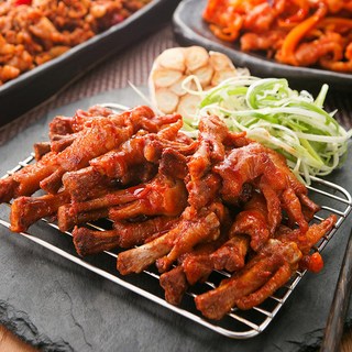 [파인밀] (국내산닭발)매운양념 튤립 불닭발 300g x 3팩, 3개