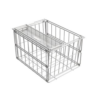 OFFLINE 露營狼 不鏽鋼摺疊籃 IGT單位 1單位【露營收納好幫手，堅固耐用，方便攜帶】, 1個, 不鏽鋼