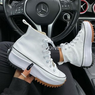 Makone 여성 키높이 운동화 스니커즈 러닝화 편한 운동화wish 아마존 대외 무역형 캔버스 신발녀 가을 트렌드 둥근 머리띠 두꺼운 송편 굽 신발녀