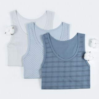 제임스딘 남성 순면 유색나염 조끼런닝 3매세트