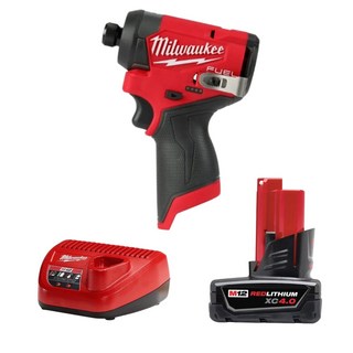 Milwaukee 米沃奇 M12FID2 升級款 無刷衝擊起子機 (3453-20/3404-20) 外匯含稅附發票, 1個, 外匯3453-20+2.0電池充電器