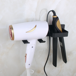 소소하이 무타공 드라이기거치대 고데기 거치대 홀더, 1개, 블랙