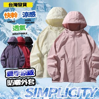 【台灣發貨】UPF50 防紫外線情侶款防曬衣 女生涼感外套 防曬外套 抗ＵＶ外套 速乾防曬服 風衣 防曬服 涼感外套, A黑色單短褲,S(A40-52 B50-57公斤）