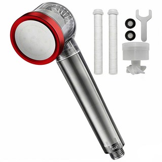 수압상승 3중 필터샤워기 헤드, 회색, 1개