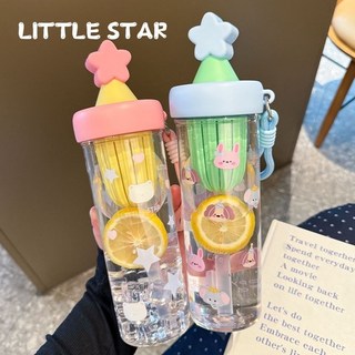 新款高顏值水杯耐高溫塑料杯便攜女生學生兒童吸管杯隨手杯子, 粉色750ml,單杯, 1個