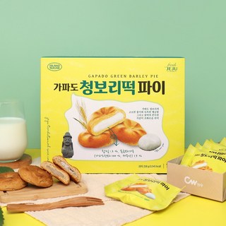제주 가파도 청보리떡 파이 제주특산품 사무실간식 찰떡파이 선물 타르트 쿠키, 258g, 1개