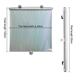 환경 사무실 롤러 블라인드 검정색 차양 자동차 사용 컴팩트 공간 절약 손상 설치, 1. Silver, 1개