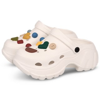 발캉스 여성용 키높이 6.5cm 푹신말랑 쿠션 통굽 샌들