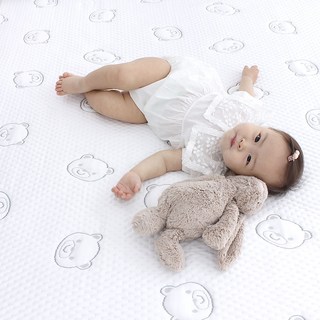 곰돌이 듀라론 여름 냉감 침대 패드 고정밴드, 쿨매트, 그레이