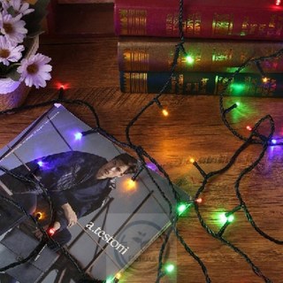 포근한잡화점 전기세ZERO 50구 블랙선 LED컬러줄전구 5m 크리스마스전구장식 스트링조명