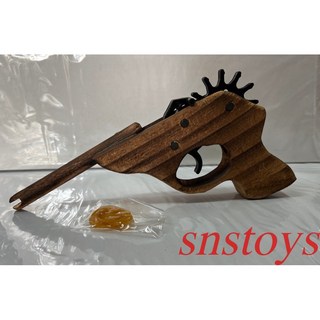 sns 古早味 木製手槍 橡皮圈手槍 懷舊童玩玩具 長寬22x10公分, 1個