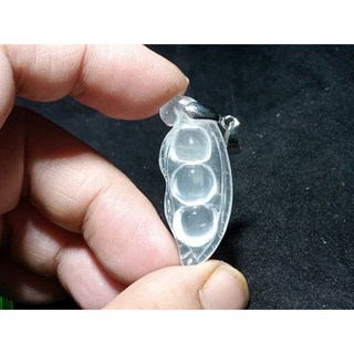 晶棋 水晶 白水晶 福豆 吊墜 項鍊0317-7