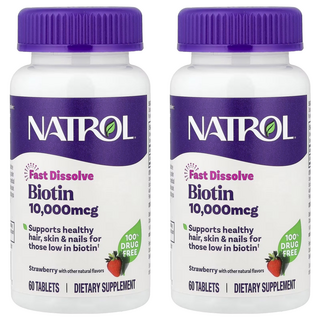 나트롤 비오틴 10000mcg 스트로베리 타블렛, 60정, 2개