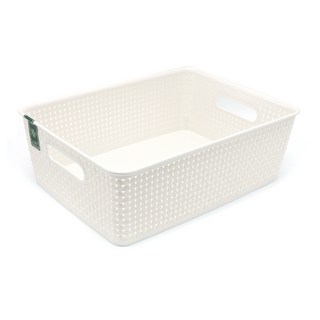 광신 라탄바구니 수납바구니 4호 3236, 화이트, 1개