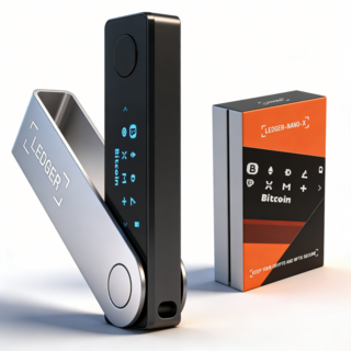 Ledger Nano X Bluetooth 블랙 USB 하드웨어지갑 비트코인 암호화폐 보관 전용, 1개