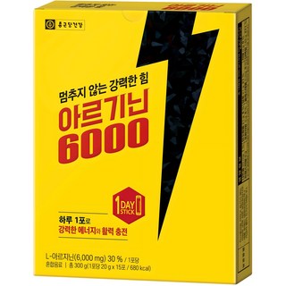 종근당건강 아르기닌 6000 15p, 300g, 1개