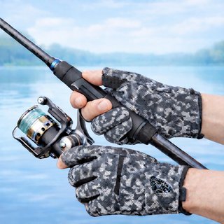 미르아 대물도 손쉽게 그립최강 3컷 낚시장갑, 1세트, 블랙