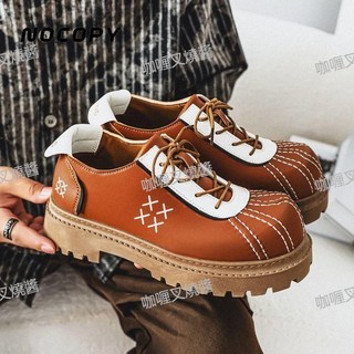 2025冬季新款男款獵鴨厚底德比休閒馬丁靴復古皮鞋