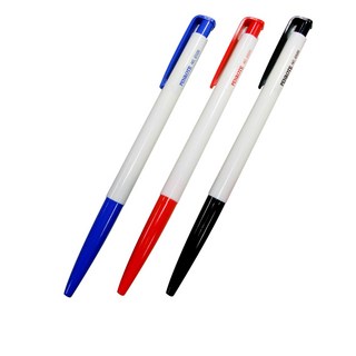 筆樂 6506 自動原子筆 3色 0.5mm 筆 原子筆 超好寫 藍筆 紅筆 黑筆, 藍/紅/黑, 1個