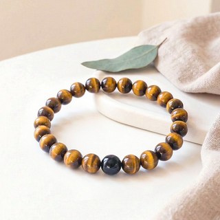 ROYAI ONE 특5A 호안석 팔찌 천연 원석 소원 재물 건강 사업 합격 블랙마노 행운팔찌