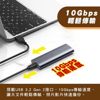 USB 10G速度 M.2 NVME NGFF 雙協議 SSD 台灣晶片 硬碟 外接 盒 外接硬碟, 1個, NVME單協議金屬圓弧款x1