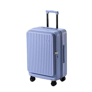 熱銷前開式行李箱20吋擴容登機箱，上開密碼鎖杯架防摔ABS PC材質，側開YKK防爆拉鏈行李箱24吋28吋