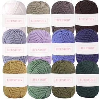 생활스토리 몽실몽실 구름 뜨개실, 12개, B세트