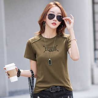 NEW 캐쥬얼 여성 레터링 티셔츠/라운드넥 반팔/면티/여름 여자 쿨링 반팔티/슬림핏 상의/빅 사이즈 티셔츠 6가지 색상