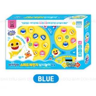 【林豆桑】現貨 韓國代購 鯊魚寶寶 變速釣魚玩具 鯊魚寶寶/Babyshark/釣魚玩具/無音樂/變速, 01 藍色, 1個