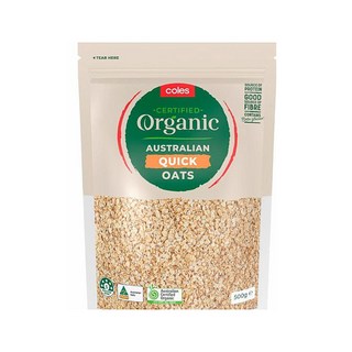 콜스 유기농 퀵 오트밀 귀리 Coles Organic Quick Oats, 1개, 500g