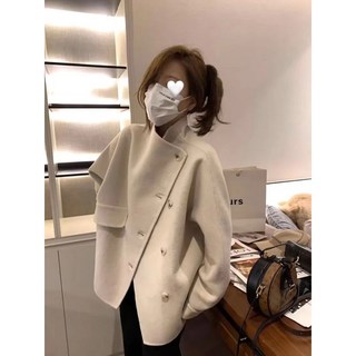 ᴷᴼᴿᴱᴬ 正韓 慵懶翻領中短版羊毛大衣（兩色）