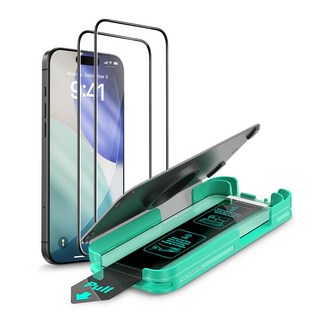 ESR 풀커버 가이드 아머라이트 강화유리 휴대폰 액정보호필름, 2세트