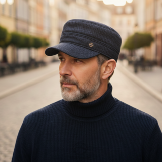 버섯언니 H50 중년 남성 귀달이 군모 방한모 보온 모자