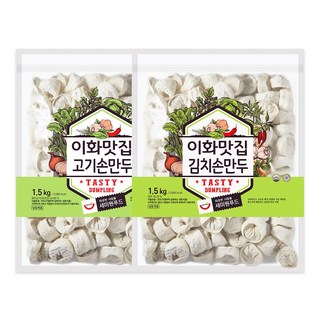 이화맛집고기손만두 1.5kg + 이화맛집김치손만두 1.5kg, 2개