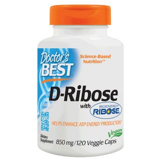 Doctor's BEST D-核糖無麩質素食膠囊 850mg, 120顆, 1罐