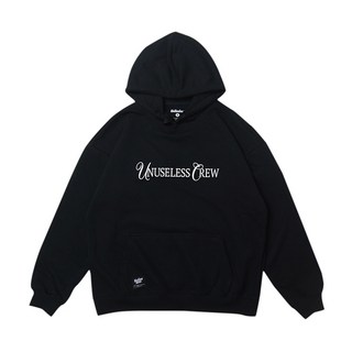 【Unuseless】精緻臭豆腐 重磅寬版落肩帽T (黑)
