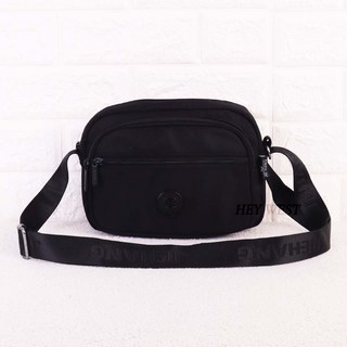 WEST 品牌 尼龍斜背包 多格層防水側背包, 黑色#D03