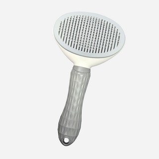 개냥아치 반려동물 부드러운 저자극 원터치 브러쉬 빗, 1개, 그레이