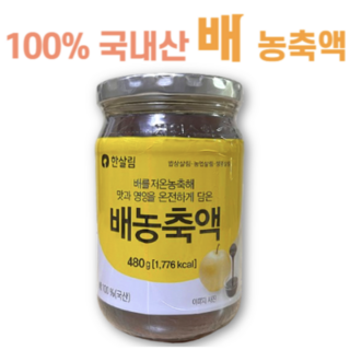 한살림 100% 국산 배 농축액, 480g, 1개