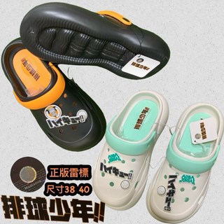 正版授權排球少年烏野青葉城西校徽洞洞鞋現貨供應中