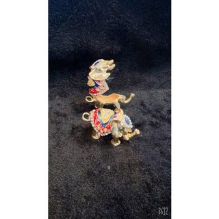 四面佛還願琺瑯水鑽大象現貨，精緻工藝，寓意吉祥，快速出貨，增添宗教儀式莊嚴感，提升居家品味, 1個, 小號紅色長5公分高3.5公分 /單只價格