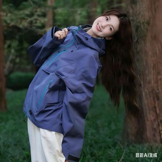 駱駝戶外女款衝鋒軟殼衣 專業防水防風 內裡可拆卸刷毛保暖登山外套 爬山機能外套