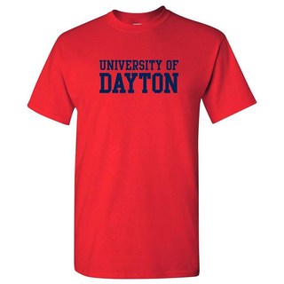 Dayton Flyers 베이직 블록 팀 컬러 티셔츠 칼리지 대학교 레드