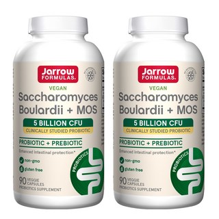 Jarrow FORMULAS 賈羅公式 布拉酵母菌&甘露寡糖益生菌素食膠囊, 90顆, 2罐