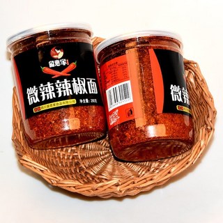 辣椒麵200g 特辣魔鬼辣 四川特產油潑辣子紅油香辣椒粉, 1個, 微辣200克（送香辣蘸料5g*2）