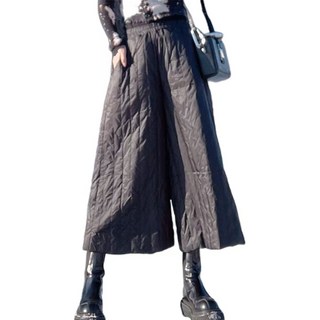 JoYouth 여성 가을 겨울 9부 치마바지 패딩바지 와이드팬츠
