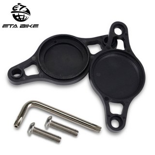 自行車AirTag追蹤器保護套，隱藏式防盜定位盒，PC硬殼防水，單車防丟追蹤支架, 黑色, 1個